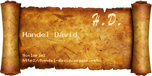 Handel Dávid névjegykártya